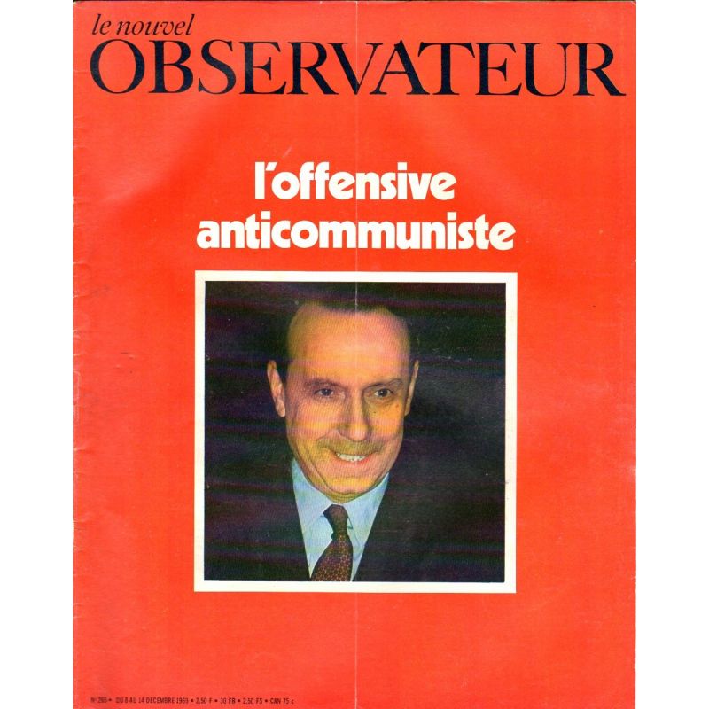 Le Nouvel Observateur n° 265 - 8 décembre 1969 - L'offensive anticommuniste