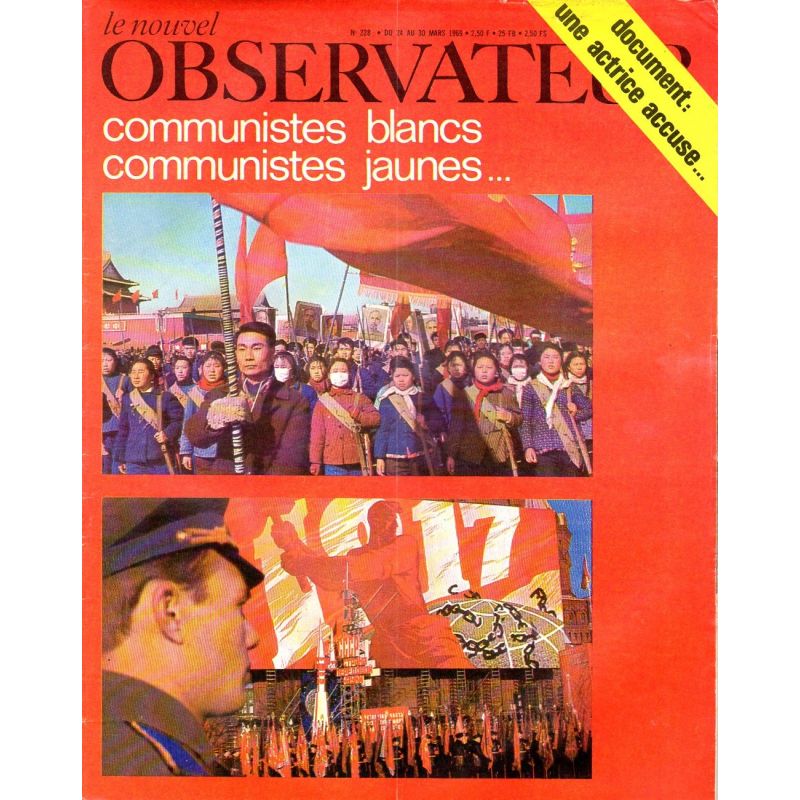 Le Nouvel Observateur n° 228 - 24 mars 1969 - Communistes blancs, communistes jaunes...