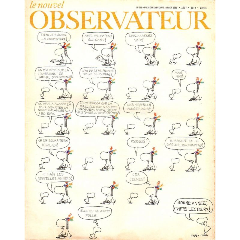 Le Nouvel Observateur n° 216 - 30 décembre 1968 - 1968, l'année de mai et de Prague