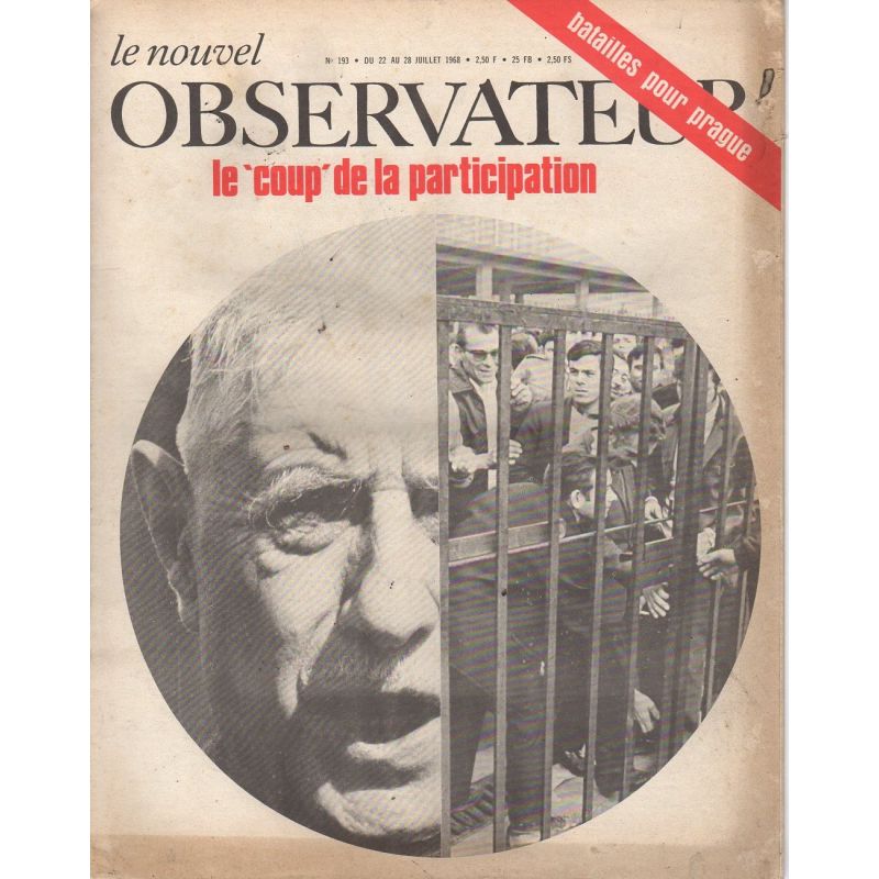 Le Nouvel Observateur n° 193 - 22 juillet 1968 - Le "coup" de la participation