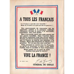 Paris-Jour n° 3474 (supplément hors-série) : Charles De Gaulle, un document pour l'histoire - Appel du 18 juin 1944