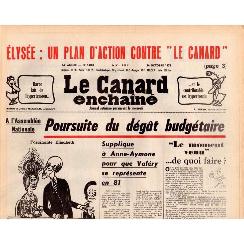 Canard Enchaîné (le) - n° 3078 - 24 octobre 1979