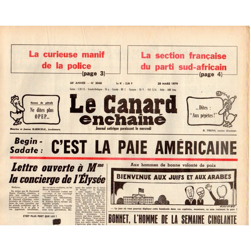 Canard Enchaîné (le) - n° 3048 - 28 mars 1979