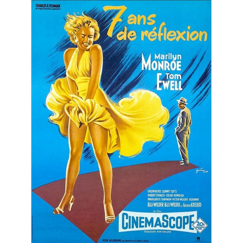 Affiche Sept ans de réflexion (de Billy Wilder)