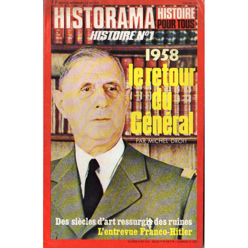 Historama n° 313 - 1958, le retour du Général