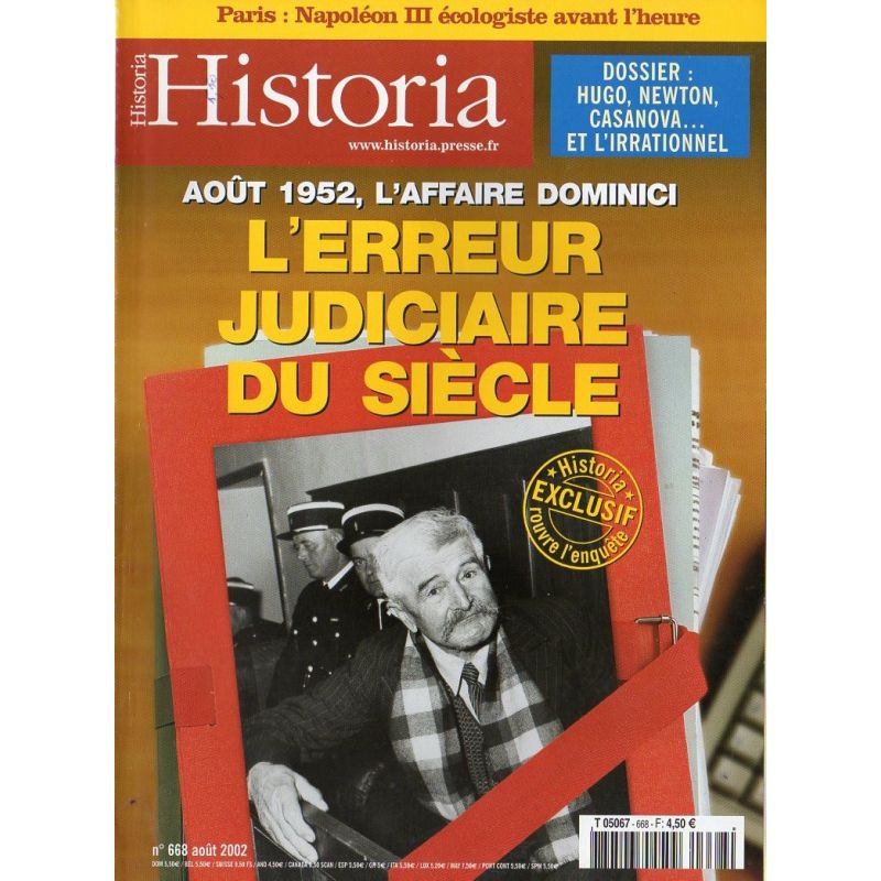 Historia n° 668 - Août 1952, l'affaire Dominici, l'erreur judiciaire du Siècle