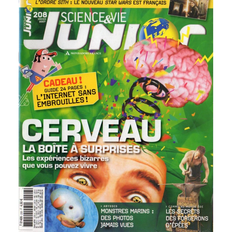 Science & Vie Junior n° 208 - Cerveau, la boîte à surprises