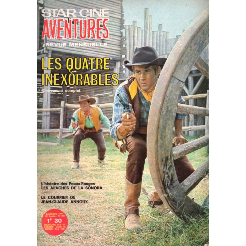 Star Ciné Aventures n° 192 - Les Quatre Inexorables (ciné-roman complet) Septembre 1967