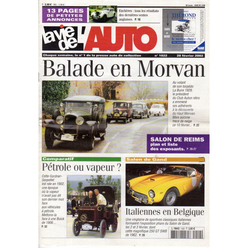 La Vie de l'Auto n° 1022 du 28/02/2002 - Balade en Morvan