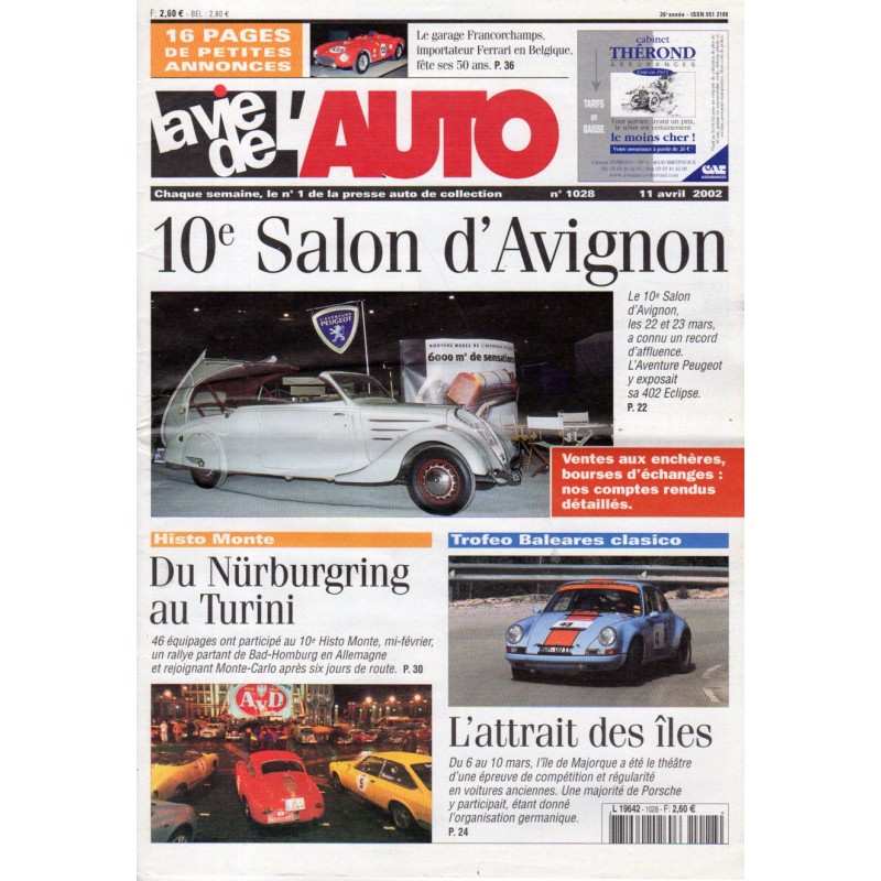 La Vie de l'Auto n° 1028 du 11/04/2002 - 10e Salon d'Avignon