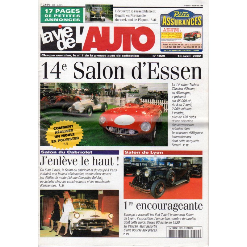La Vie de l'Auto n° 1029 du 18/04/2002 - 14e Salon d'Essen