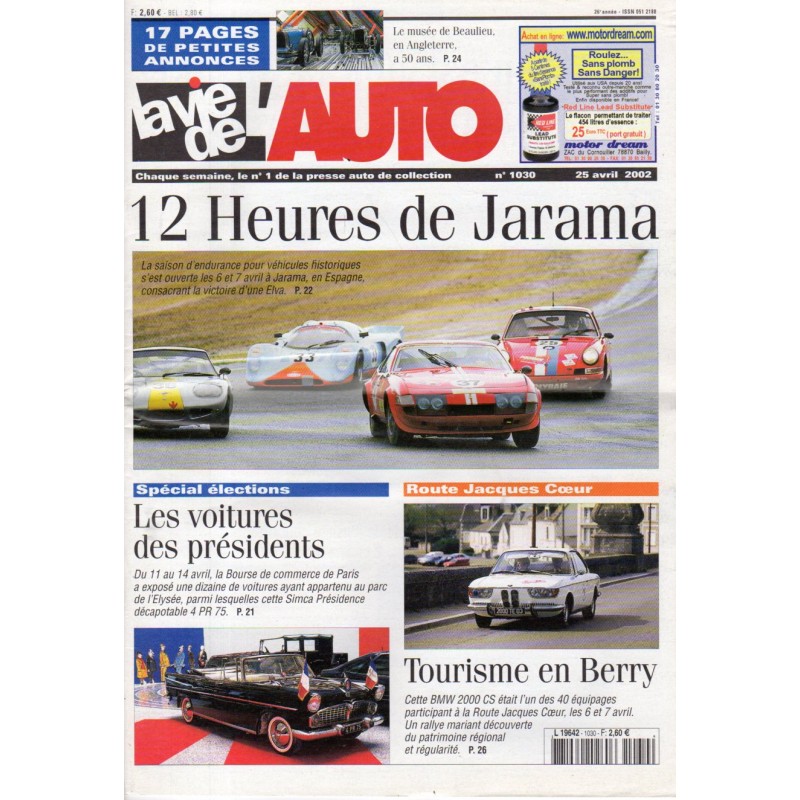 La Vie de l'Auto n° 1030 du 25/04/2002 - 12 heures de Jarama