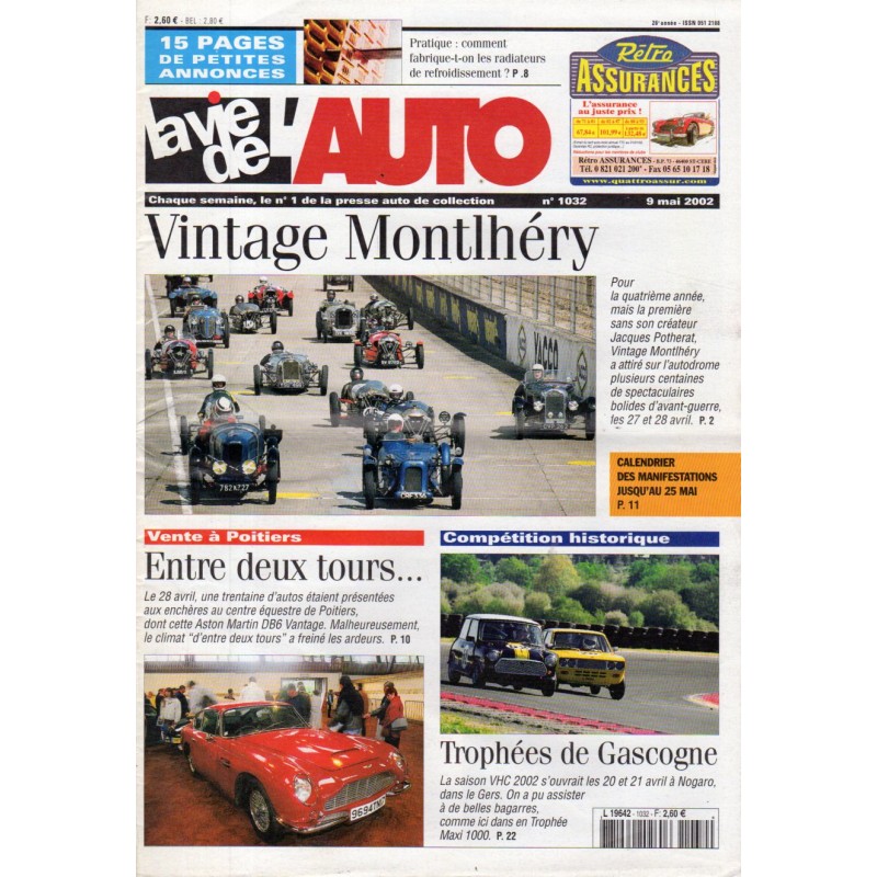 La Vie de l'Auto n° 1032 du 09/05/2002 - Vintage Montlhéry