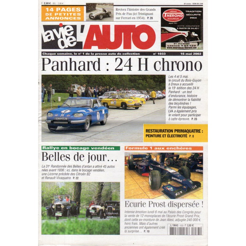 La Vie de l'Auto n° 1033 du 16/05/2002 - Panhard : 24 H chrono