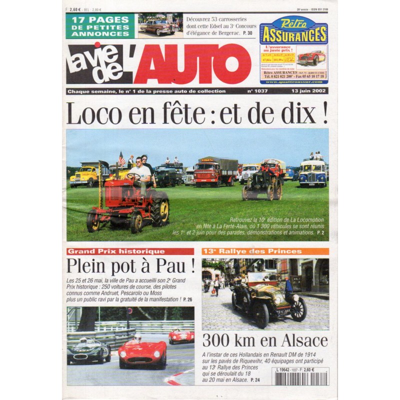 La Vie de l'Auto n° 1037 du 13/06/2002 - Loco en fête : et de dix !