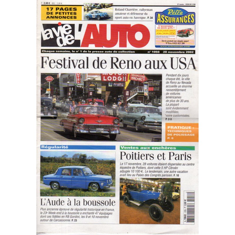 La Vie de l'Auto n° 1056 du 28/11/2002 - Festival de Reno aux USA