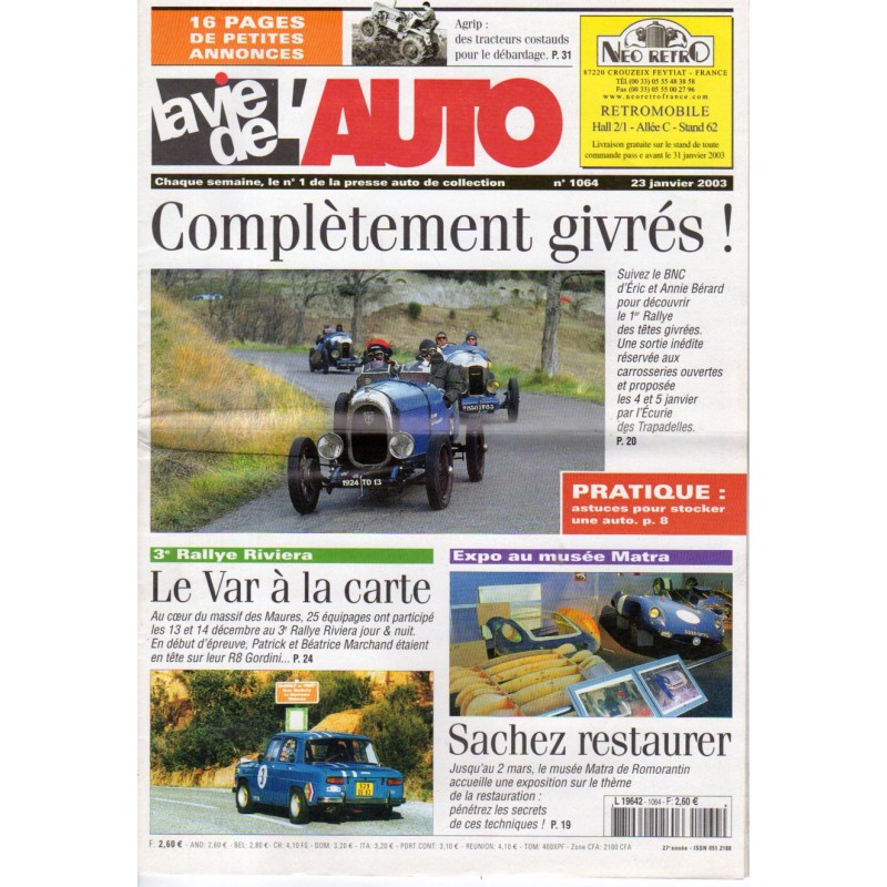 La Vie de l'Auto n° 1064 du 23/01/2003 - Complètement givrés !