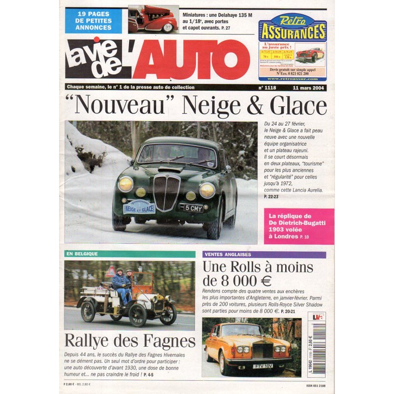 La Vie de l'Auto n° 1118 du 11 mars 2004 - Nouveau Neige & Glace