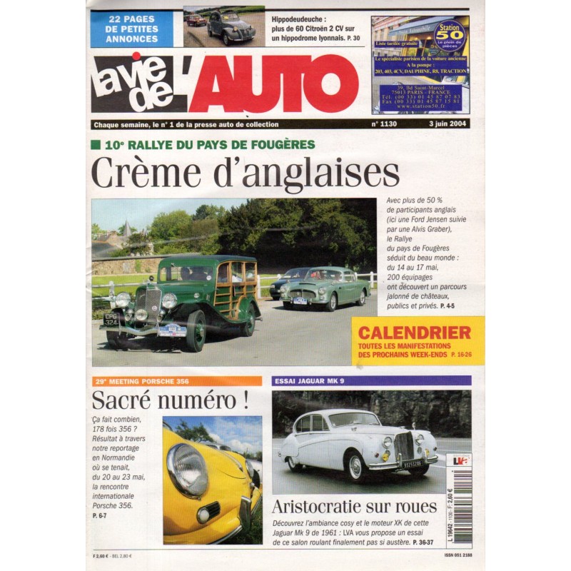 La Vie de l'Auto n° 1130 du 3 juin 2004 - 10e Rallye du Pays de Fougères : Crème d'anglaises