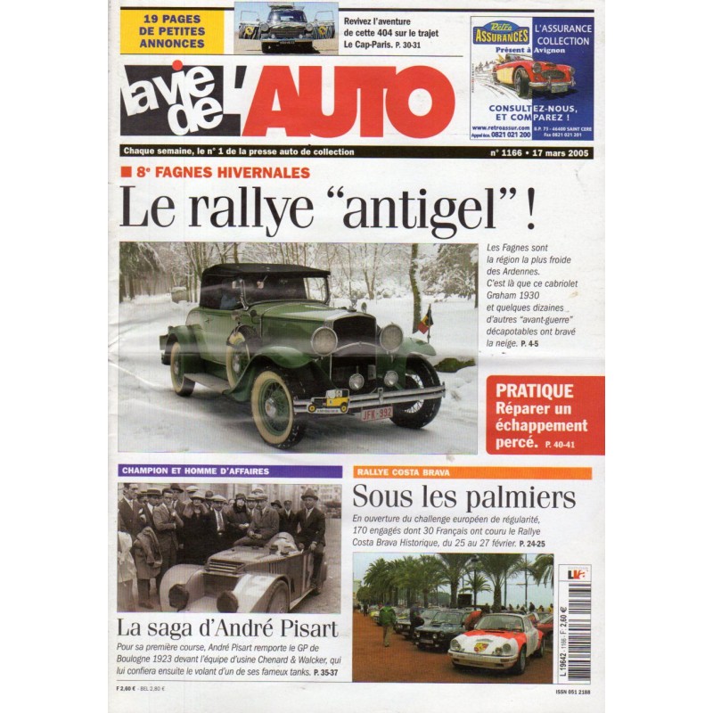 La Vie de l'Auto n° 1166 du 17 mars 2005 - 8e Fagnes Hivernales : Le rallye "antigel" !