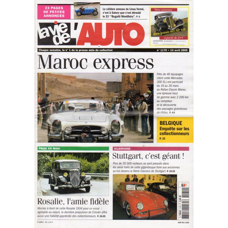 La Vie de l'Auto n° 1170 du 14 avril 2005 - Maroc express