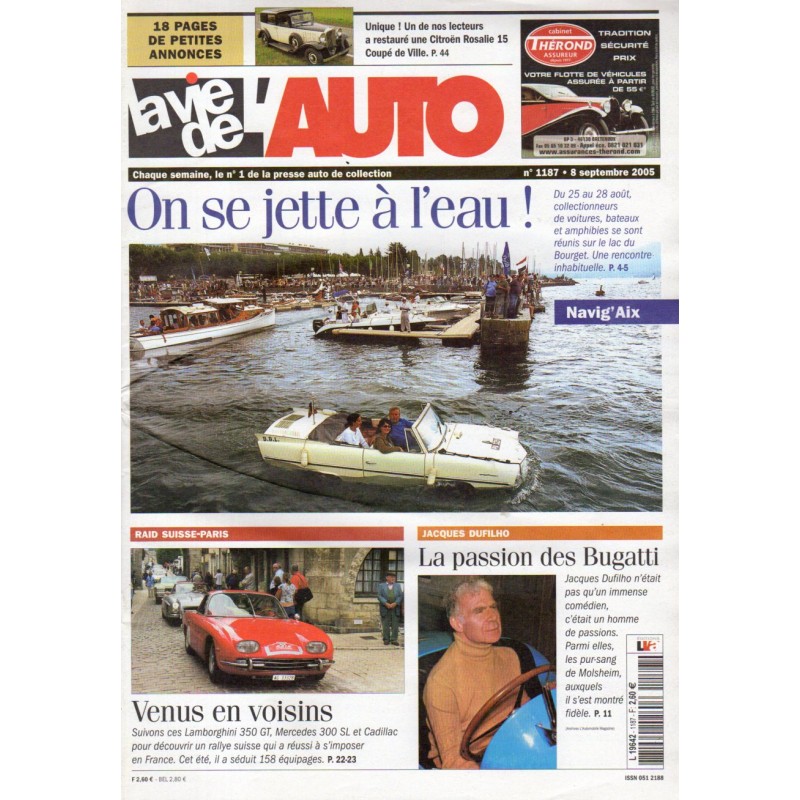 La Vie de l'Auto n° 1187 du 8 septembre 2005 - Navig-Aix : On se jette à l'eau !