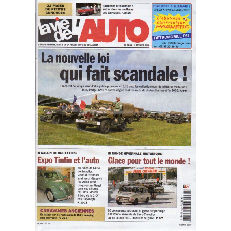 La Vie de l'Auto n° 1208 du 2 février 2006 - La nouvelle loi qui fait scandale !
