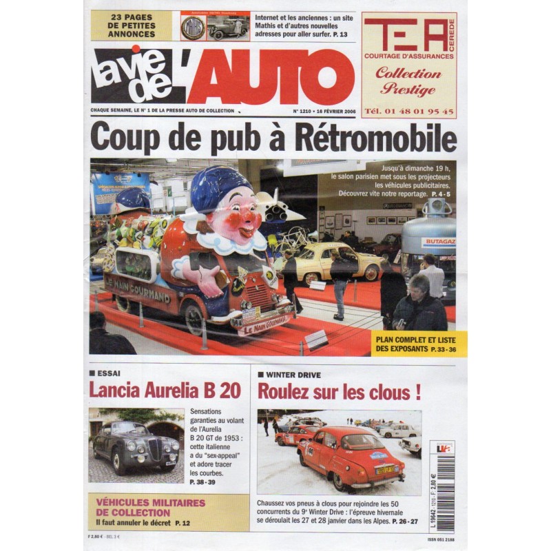 La Vie de l'Auto n° 1210 du 16 février 2006 - Coup de pub à Rétromobile