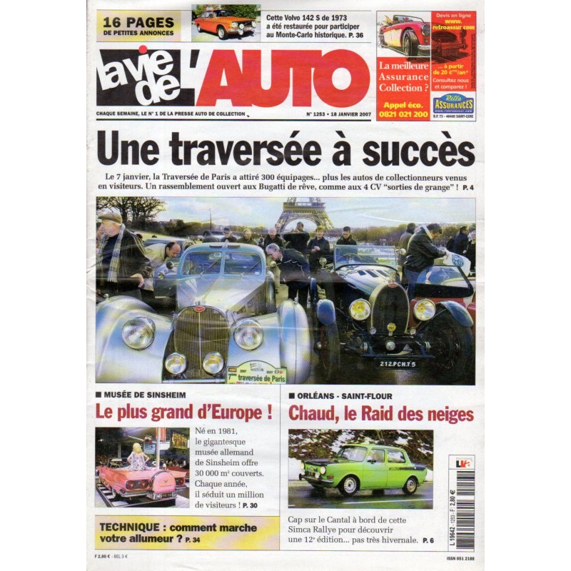 La Vie de l'Auto n° 1253 du 18 janvier 2007 - Traversée de Paris : Une traversée à succès