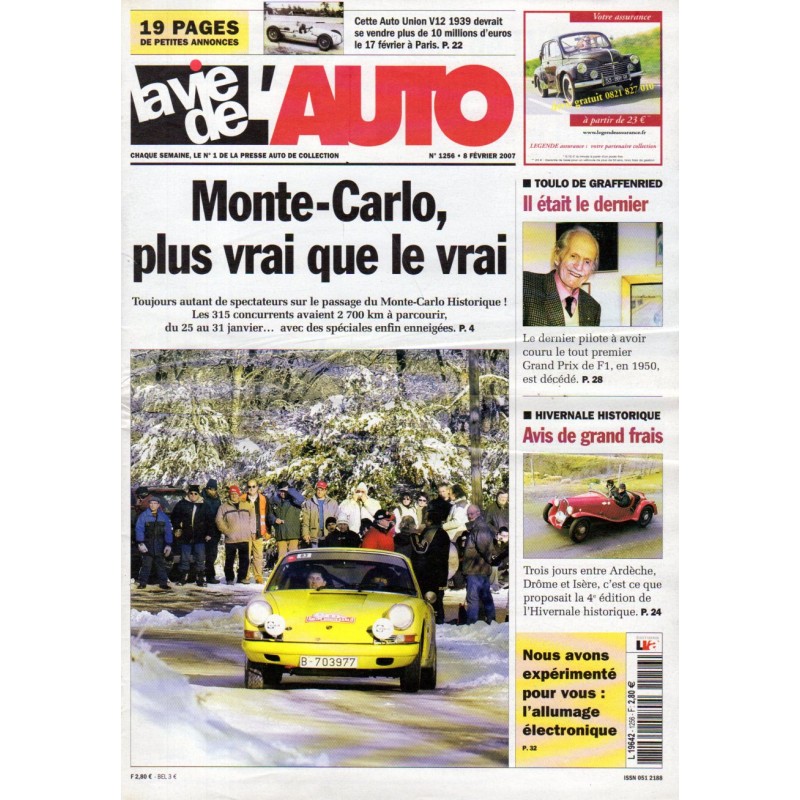 La Vie de l'Auto n° 1256 du 8 février 2007 - Monte-Carlo, plus vrai que le vrai !