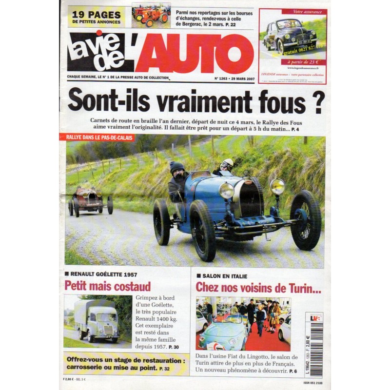 La Vie de l'Auto n° 1263 du 29 mars 2007 - Rallye dans le Pas-de-calais : Sont-ils vraiment fous ?