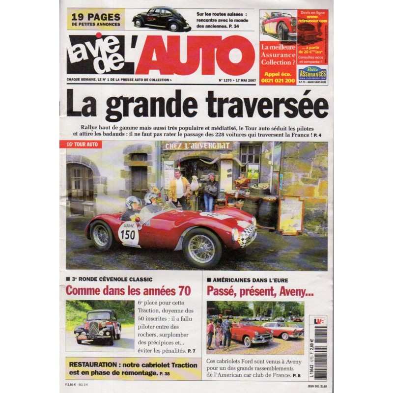 La Vie de l'Auto n° 1270 du 17 mai 2007 - 16e Tour Auto : La grande traversée