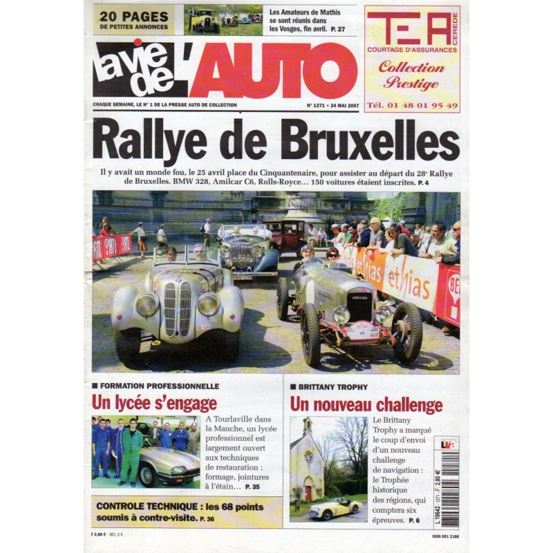 La Vie de l'Auto n° 1271 du 24 mai 2007 - 28e Rallye de Bruxelles
