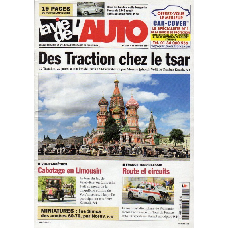 La Vie de l'Auto n° 1286 du 11 octobre 2007 - Des Tractions chez le Tsar