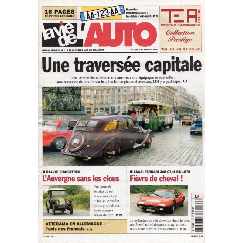 La Vie de l'Auto n° 1300 du 17 janvier 2008 - Une traversée capitale