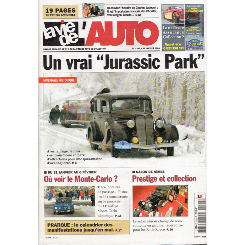 La Vie de l'Auto n° 1302 du 31 janvier 2008 - Un vrai "Jurassic Park"
