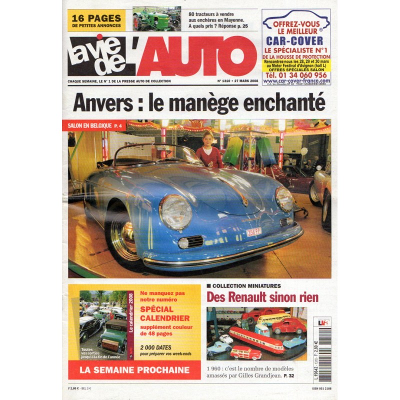 La Vie de l'Auto n° 1310 du 27 mars 2008 - Salon de Belgique - Anvers : le manège enchanté