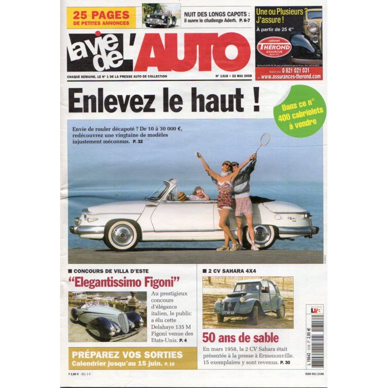 La Vie de l'Auto n° 1318 du 22 mai 2008 - Enlevez le haut !