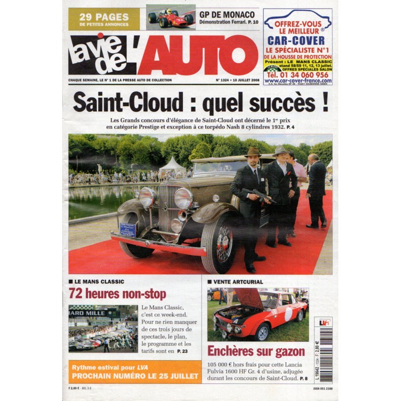 La Vie de l'Auto n° 1324 du 10 juillet 2008 - Saint-Cloud : quel succès !