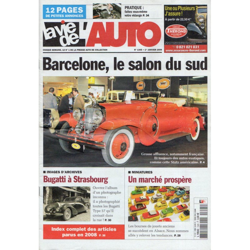 La Vie de l'Auto n° 1345 du 1er janvier 2009 - Barcelone, le salon du sud