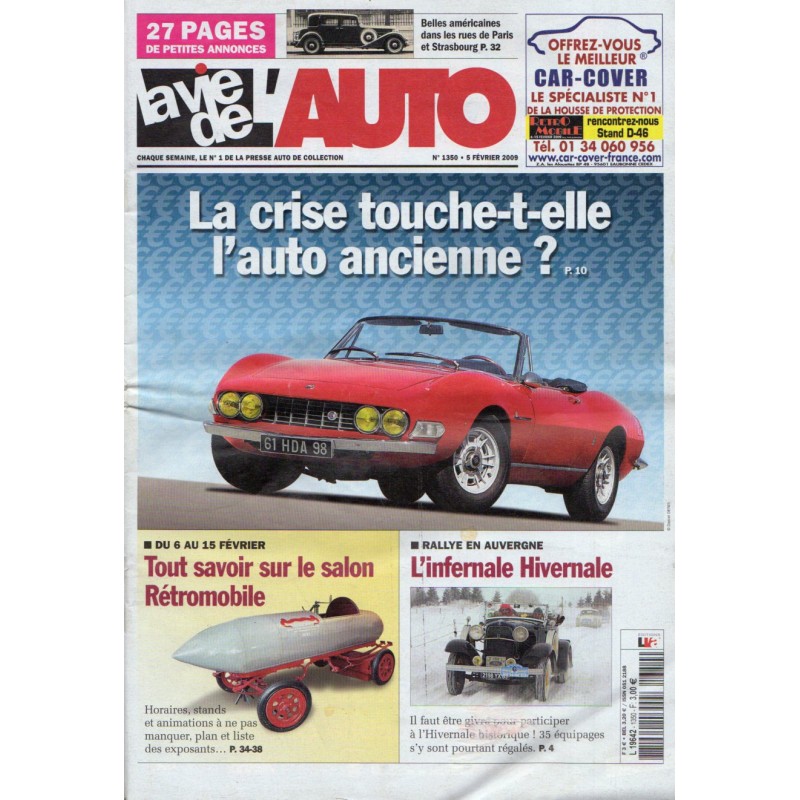La Vie de l'Auto n° 1350 du 5 février 2009 - La crise touche-t-elle l'auto ancienne ?