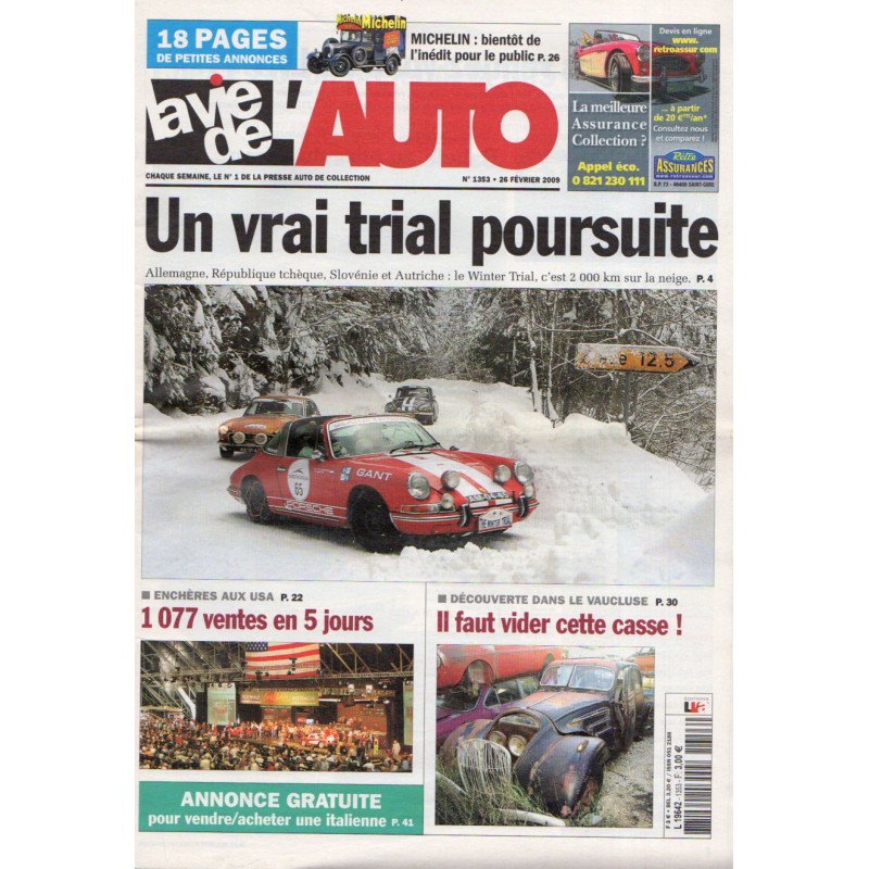 La Vie de l'Auto n° 1353 du 26 février 2009 - Un vrai trial poursuite