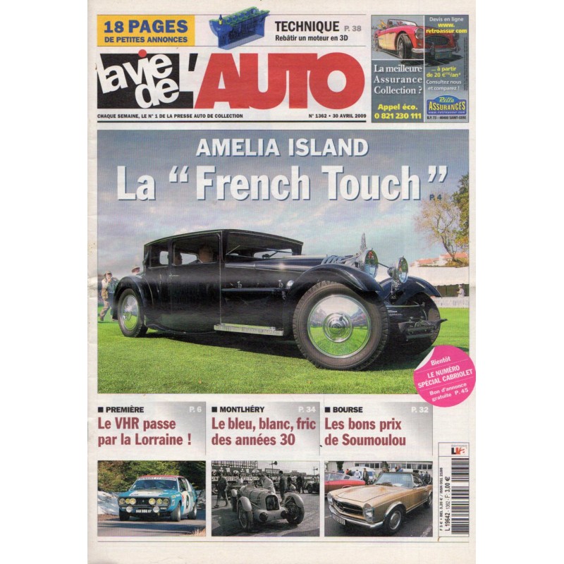 La Vie de l'Auto n° 1362 du 30 avril 2009 - Amelia Island : "La French Touch"