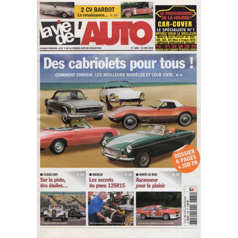 La Vie de l'Auto n° 1365 du 21 mai 2009 - Des cabriolets pour tous !