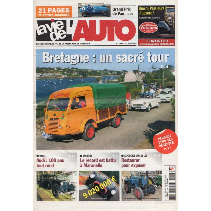 La Vie de l'Auto n° 1368 du 11 juin 2009 - Tour de Bretagne
