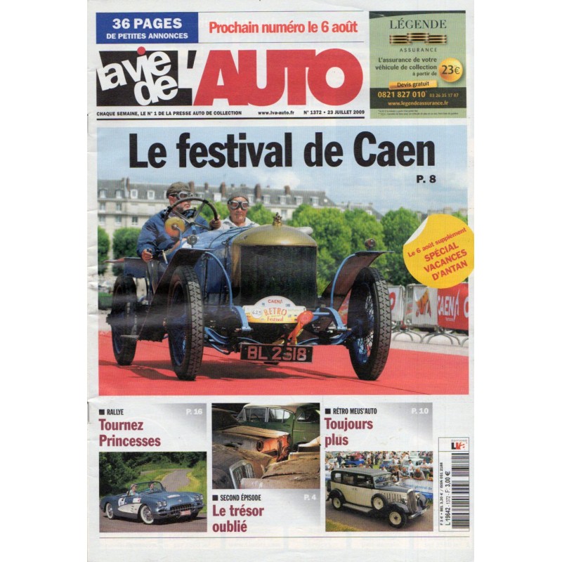 La Vie de l'Auto n° 1372 du 23 juillet 2009 - Le Festival de Caen