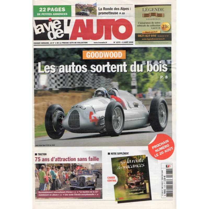 La Vie de l'Auto n° 1373 du 6 aout 2009 - Goodwood : les autos sortent du bois