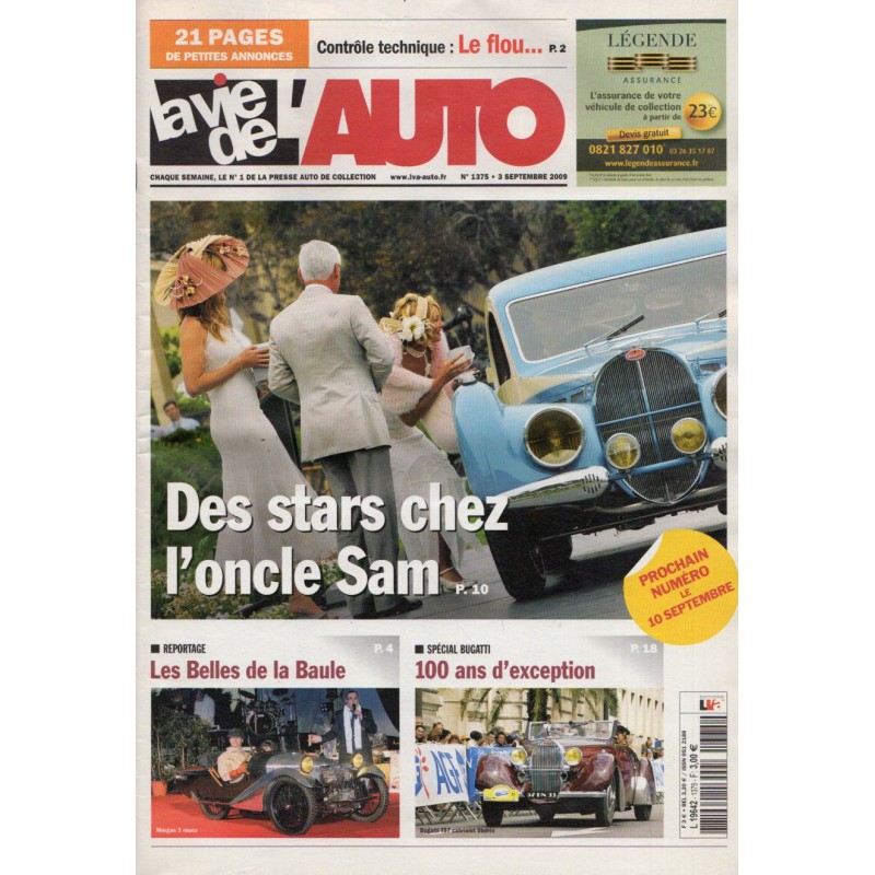 La Vie de l'Auto n° 1375 du 3 septembre 2009 - Des stars chez l'oncle Sam