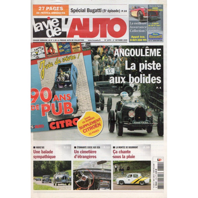 La Vie de l'Auto n° 1379 du 1er octobre 2009 - Angoulême : la piste aux bolides