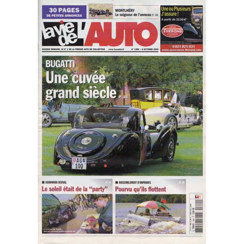 La Vie de l'Auto n° 1380 du 8 octobre 2009 - Bugatti : Une cuvée grand siècle